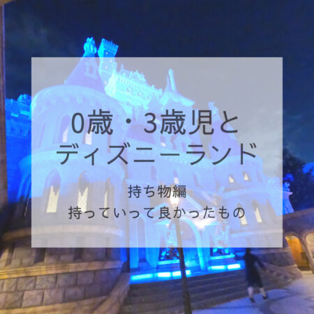 3歳 0歳 厳選 ディズニーランドへの持ち物 1泊の荷物も 南アジアで子育て