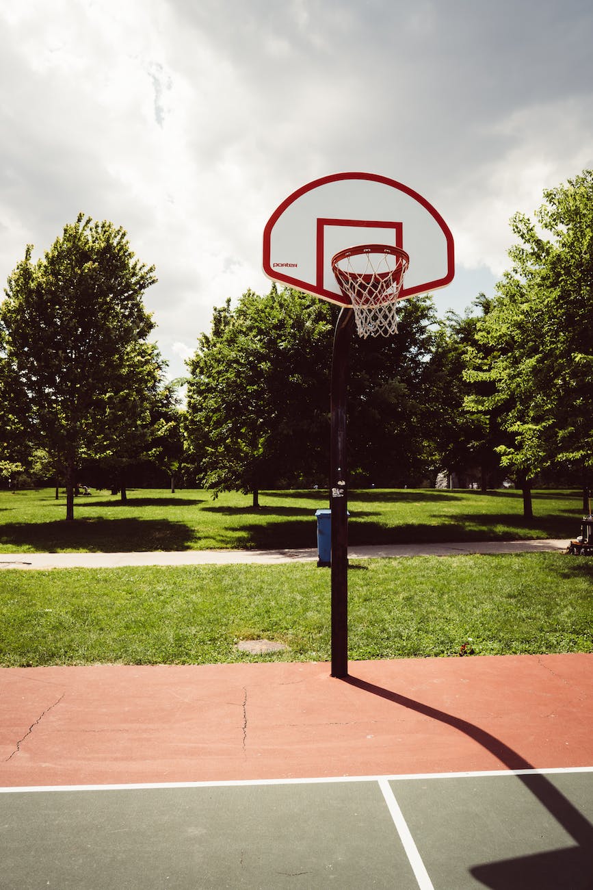 low angle photography of basketball hoop