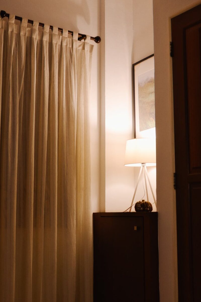 cozy indoor corner with soft lighting